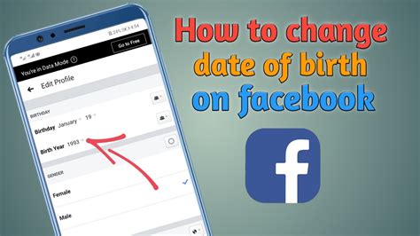 how to change date of birth on facebook app